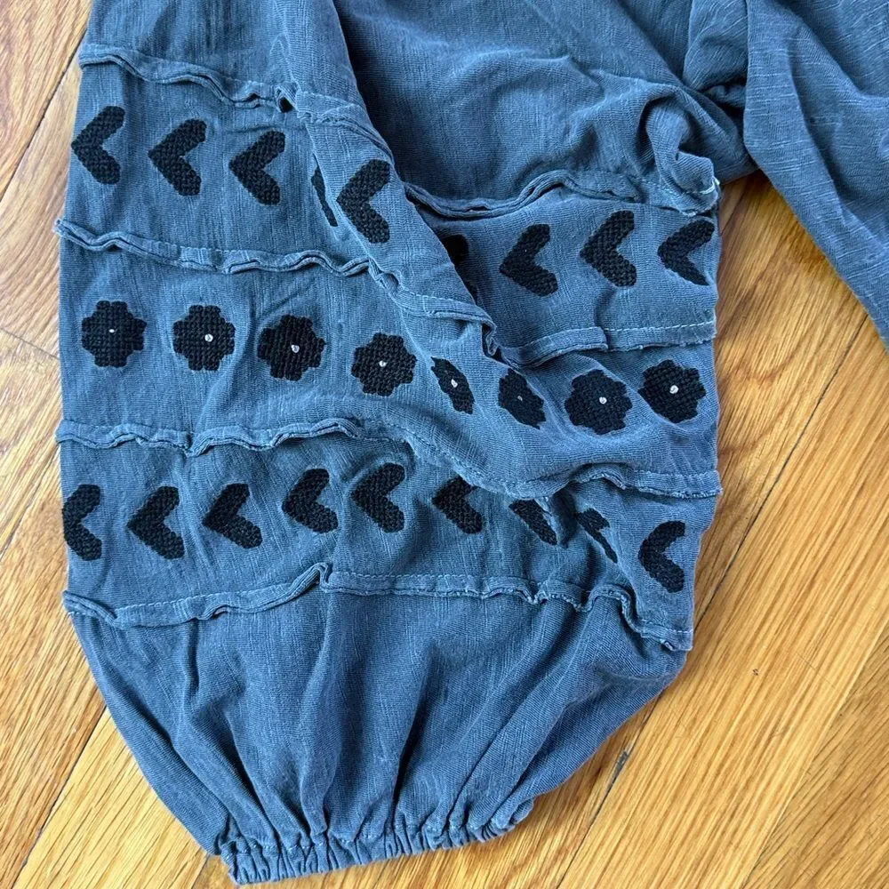 Free People Savannah Embroidered Top